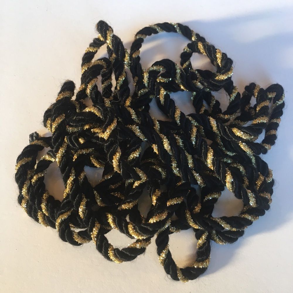 BLACK & Gold Rope Trim or Ties!
